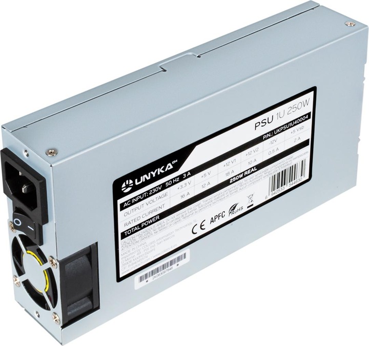 Actual product image Unykach FLEX 1U standard UK PSU 1U 250W (250 W)