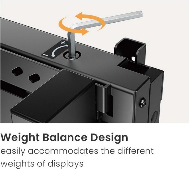 Produktbild equip Wandhalterung 60"-100"/1TFT 60-90kg 1Gelenk Up-Down sw (Wand, 100", 90 kg)