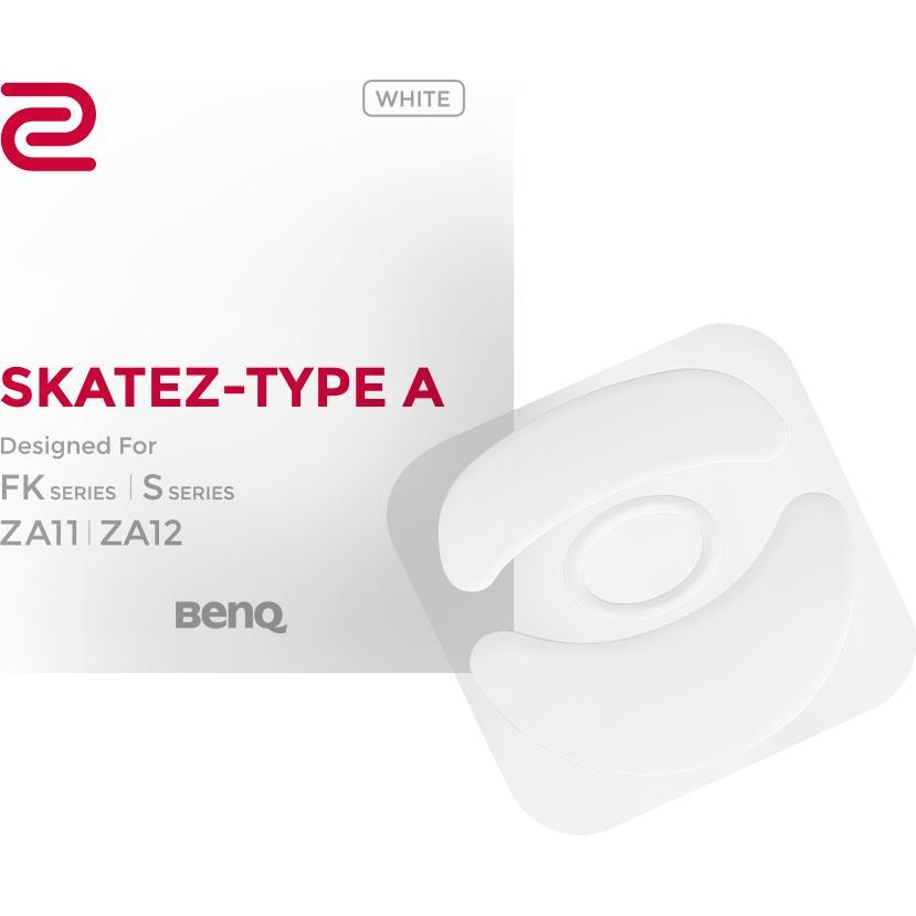 BenQ Zowie Skatez Typ A weisse Mausfüsse für die FK-Serie und ZA11 ZA12 Maus, weisses Teflon, 0,45 mm, Maus + Tastatur Z...