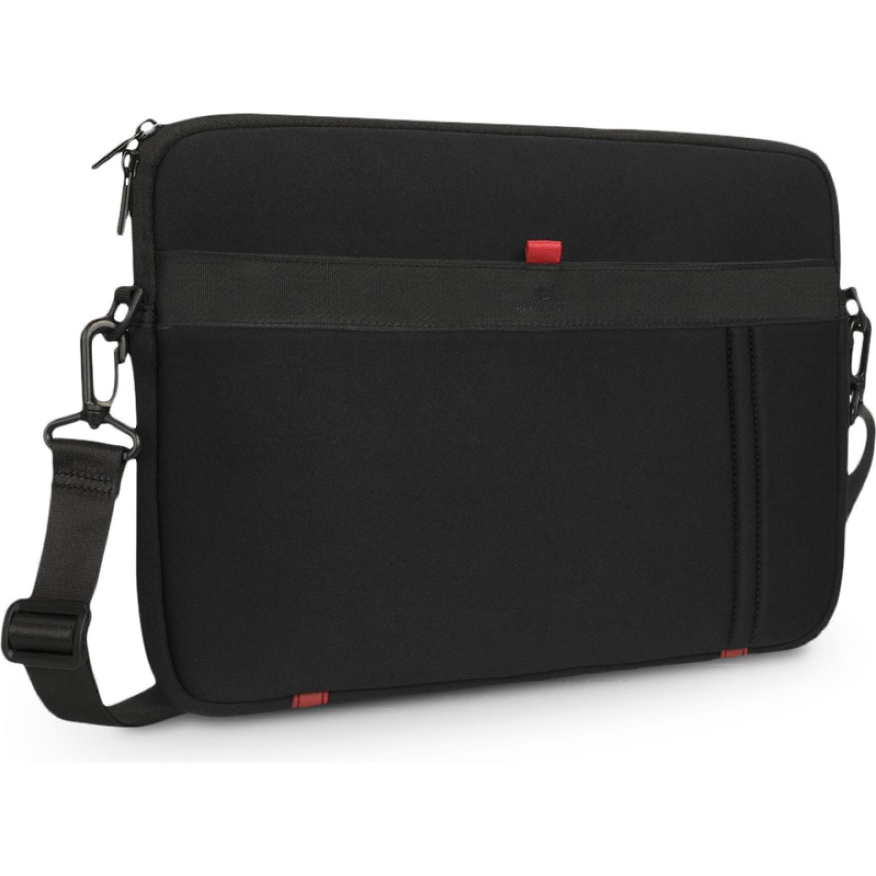 Rivacase Nb-Gehäuse Antishock 13,3" (13.30", Universal), Notebooktasche, Rot, Schwarz