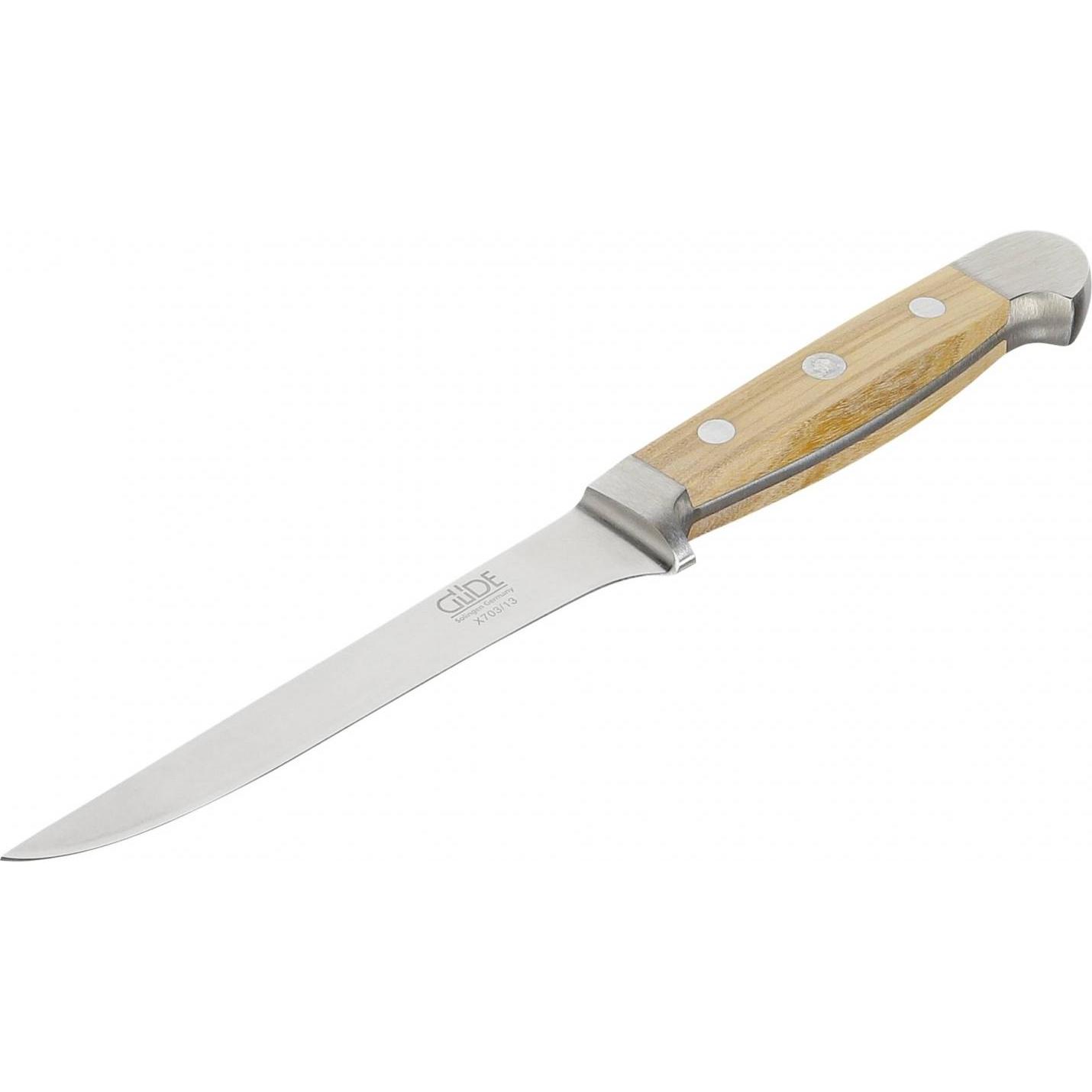 Güde Solingen Alpha Ausbeinmesser flex. Birne 13 cm, Küchenmesser, Braun, Silber