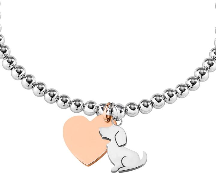 Immagine prodotto La Petite Story Bracciale in acciaio bicolore con cane e cuore LPS05AQI02 (L) (17 cm, Acciaio inossidabile)
