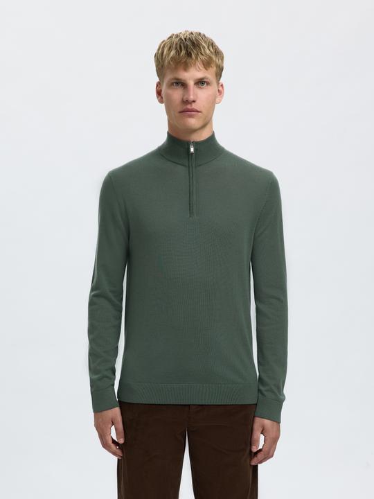 Actual product image Selected Slhtray Ls Knit Merino Half Zip Noos (XL)