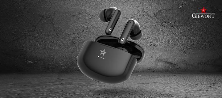 Produktbild Giewont RealSound PRO ANC ENC GWS800-1 kabellose Kopfhörer Schwarz (Digitale Geräuschunterdrückung, 5.50 h, Kabellos)