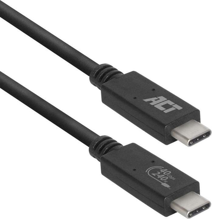 Immagine prodotto ACT Cavo di connessione USB4" 40Gbps C maschio - C maschio 0,8 metri Certificato USB-IF (0.80 m, USB 4.0, 240 W)