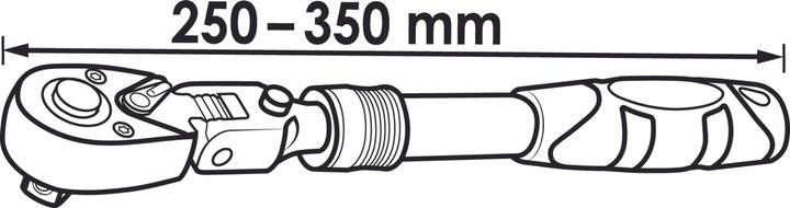 Produktbild Vigor Teleskop Gelenk-Umschaltknarre ∙ V6638N ∙ Vierkant 10 mm (3/8 Zoll) ∙ 350 mm (3/8")