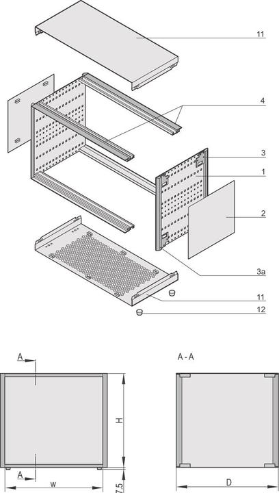 Actual product image Schroff ratiopacPRO Enclosure - RATIOP.PRO FB 3HE 28TE 315T (3 RU, 19 inch rack)