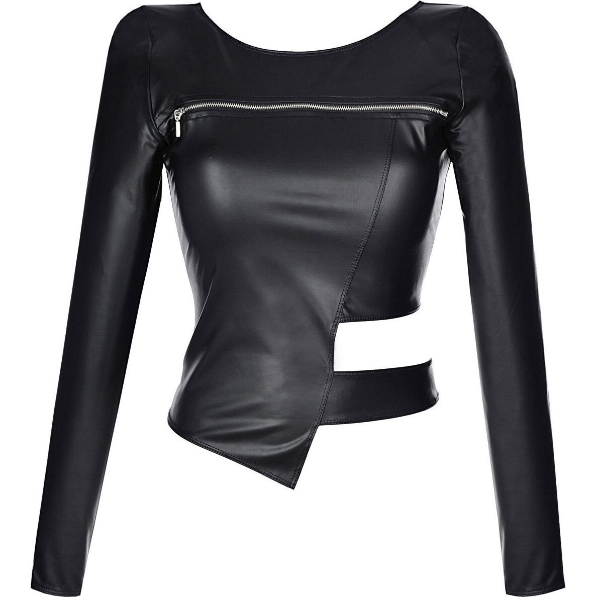 Axami, Damen, Kleider, V-9180 blouse black S, Schwarz, (S)