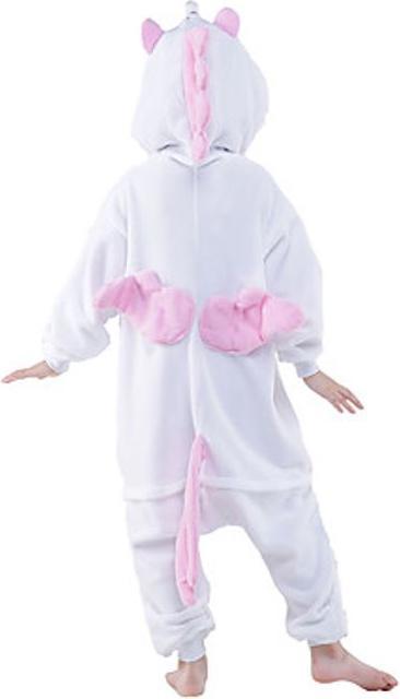 Image du produit MU Classic Costume de licorne - Onesie Pyjama licorne pour enfants taille 125 - blanc/rose