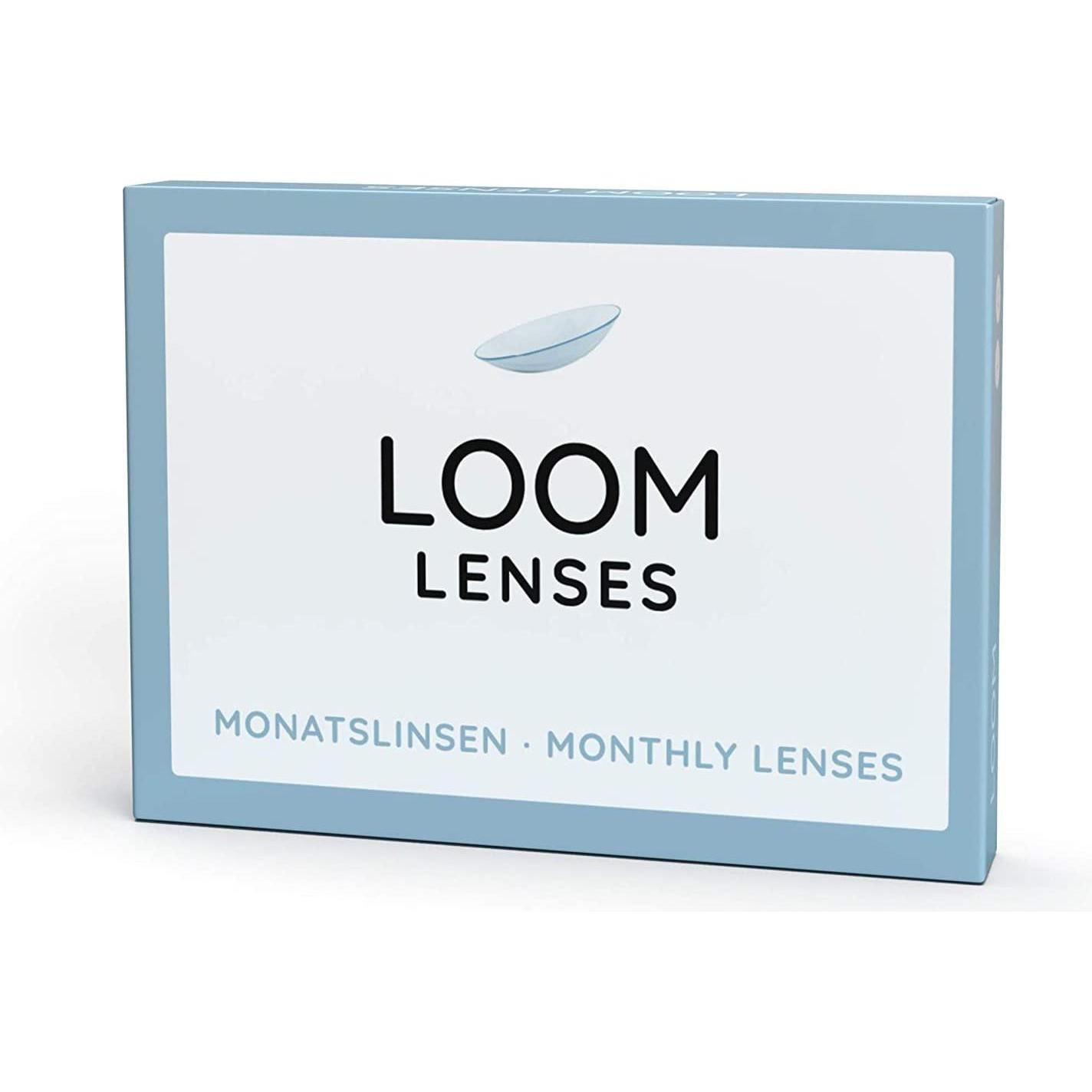 LOOM Lenses, Kontaktlinsen, LOOM Monatslinsen - 3 Stück - weich BC 8.6 DIA 14.2 (3 Stück, Monatslinse)