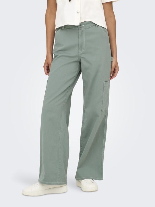 Immagine prodotto JdY Pantaloni a gamba larga Pantaloni a vita alta Pantaloni cargo (L)