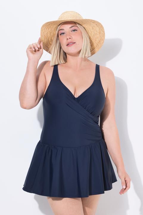 Image du produit Ulla Popken Robe de bain à bonnets souples et armatures, fronces, matière recyclée (48)