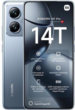 Productafbeelding Xiaomi 14T Pro 12GB/512GB (512 GB, Titaanblauw, 6.67", Dubbele SIM, 5G)