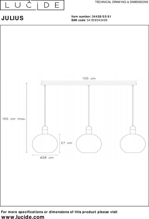 Produktbild Lucide Pendelleuchten (E27)