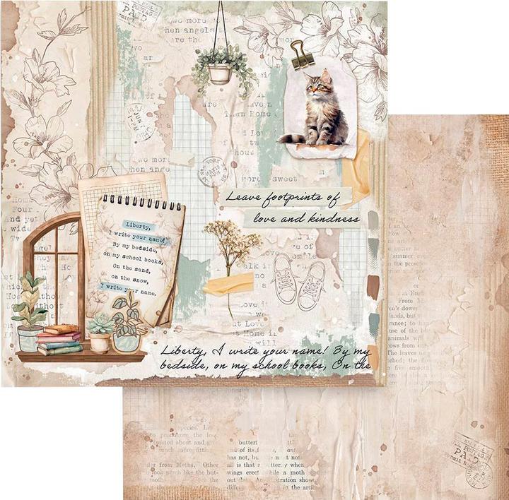Image du produit Stamperia Bloc de scrapbooking "Secret Diary (190 g/m², 10 x)