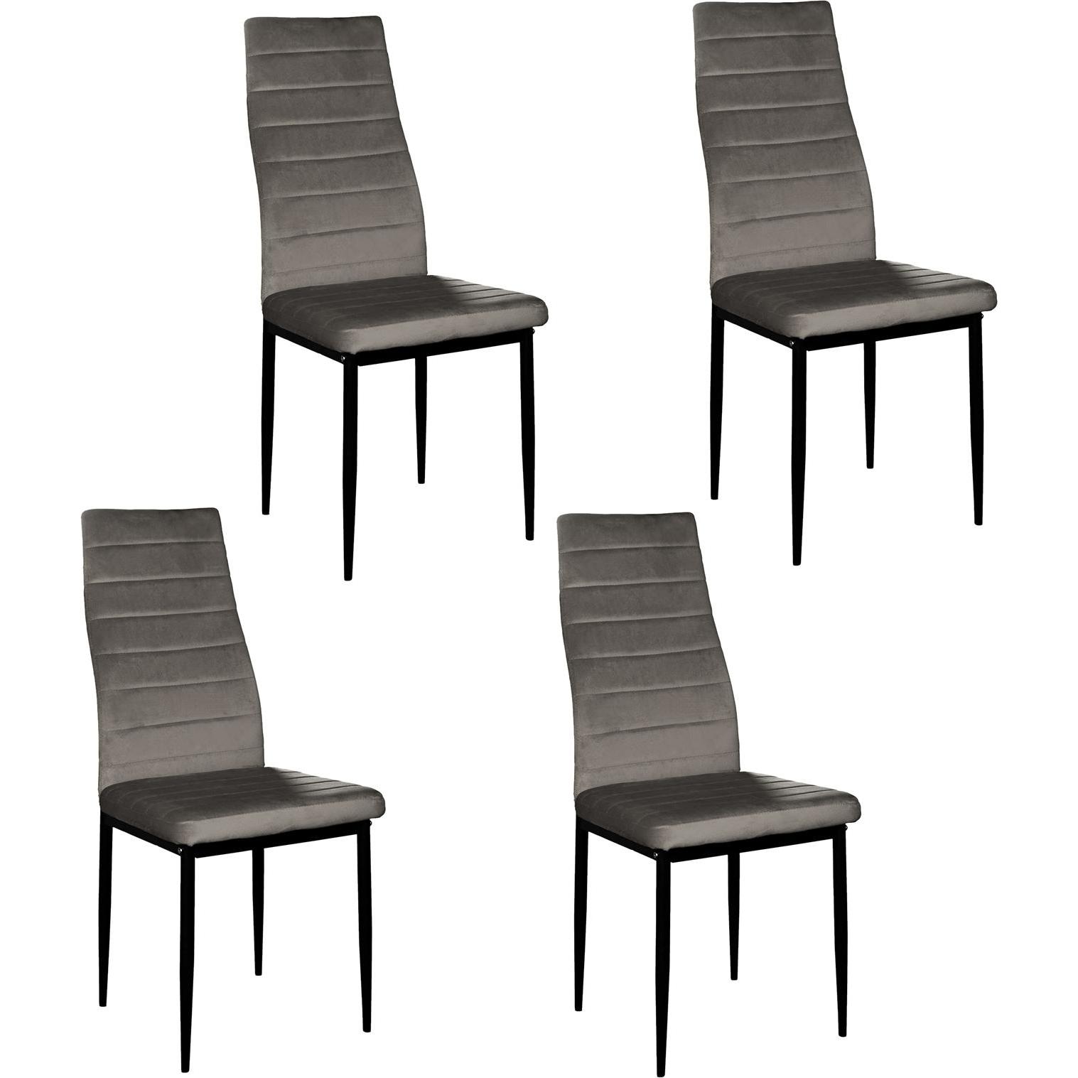 HTI-Living, Stühle, Stuhl Memphis Velvet 4er-Set