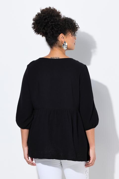 Produktbild Miamoda Bluse, A-Linie, Musselin, Bindebänder, Kräuselnaht (44)