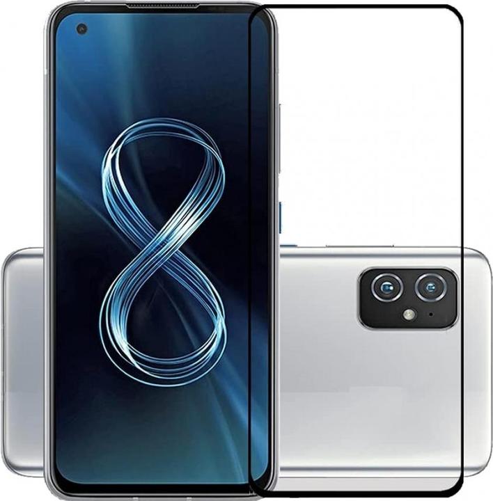 Actual product image Screenguard Asus Zenfone 8 Full Screen Protective Glass Film 2.5D 9H (1 Piece, Asus Zenfone 8)