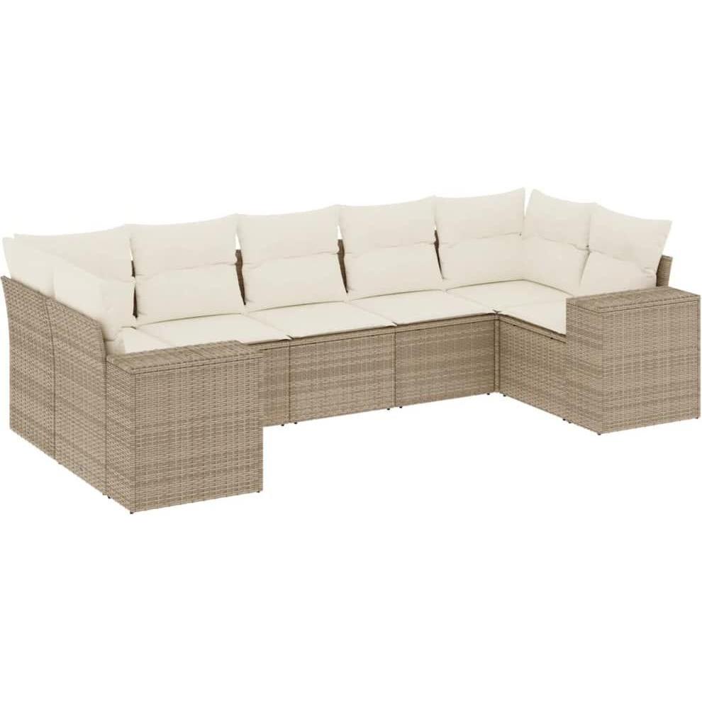 VidaXL, Gartenlounge, 10-tlg. Garten-Lounge-Set mit Kissen