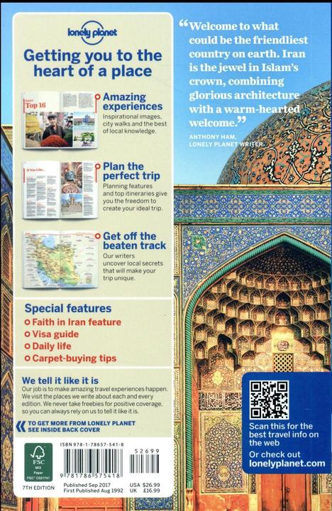 Produktbild Iran Country Guide (Englisch, Anthony Ham, 2017)