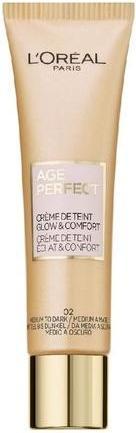 L'Oréal Paris Maquillage Age Perfect getönte Tagescreme 02 Mittel bis Dunkel (30 ml, Tagescreme)
