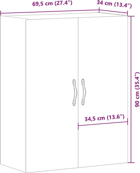 Image du produit vidaXL Wandschrank (69.50 x 34 x 90 cm)