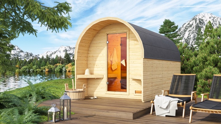 Produktbild Karibu 38 mm Sauna Fasshaus 3 (9 KW Bio externe Steuerung)