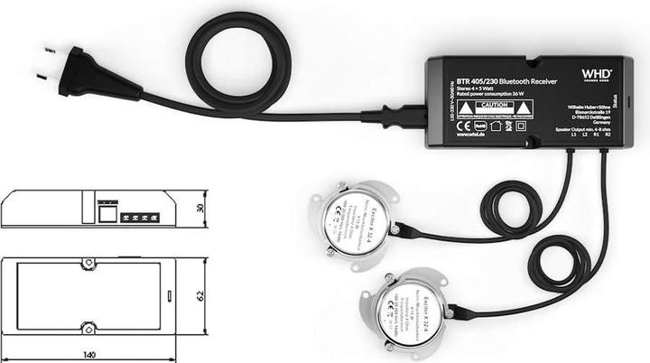 Produktbild WHD BTR203SET2EXCITER Bluetooth-Receiver Set Mono (Empfänger)