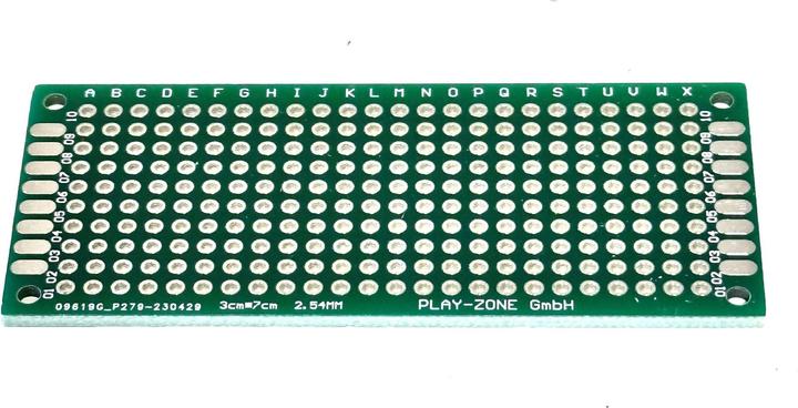 Play-Zone Platine d'expérimentation 3cm x 7cm vert (Plaque de circuit)