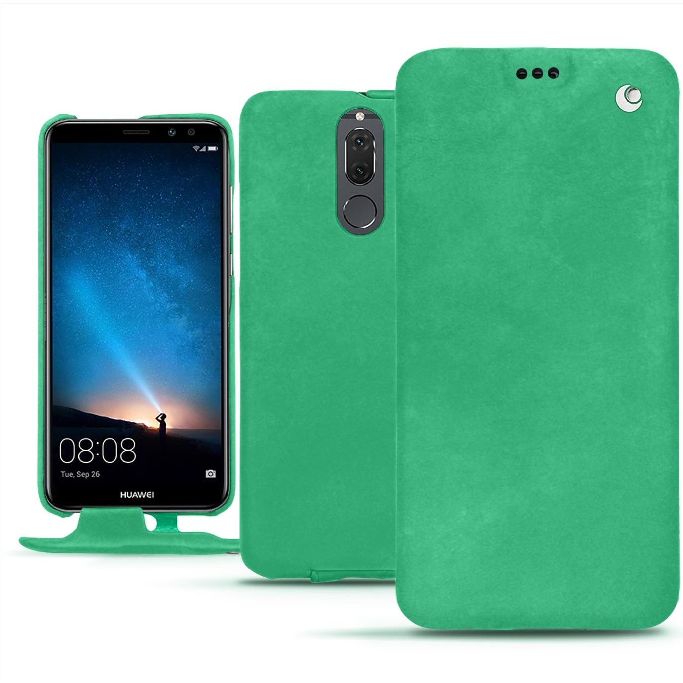 Noreve Lederschutzhülle vertikal (Huawei Mate 10 Lite), Smartphone Hülle, Grün