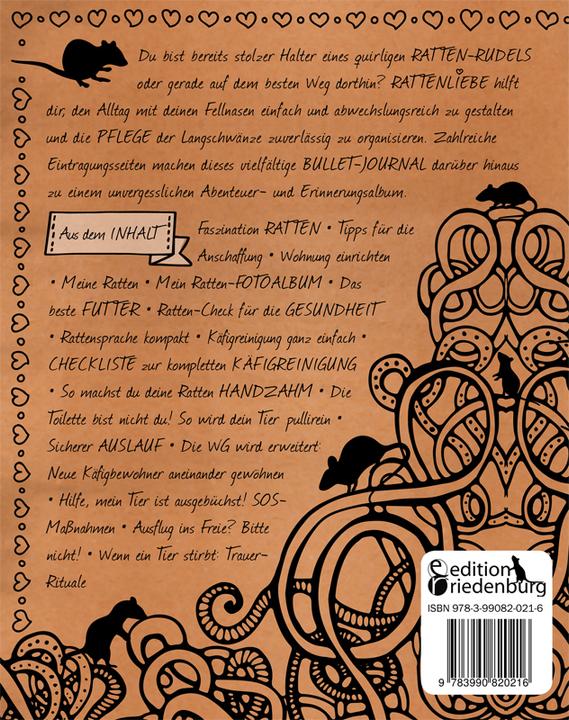 Produktbild Rattenliebe - Dein praktischer Alltags-Planer für glückliche Fellnasen (Deutsch, Carla Oblasser, Caroline Oblasser, 2019)