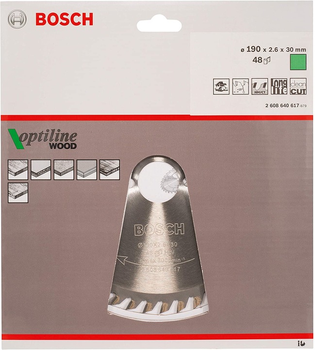 Actual product image Bosch Professional Zubehör PRO Wood circular saw blade, 190 x 2.6 x 30 mm
