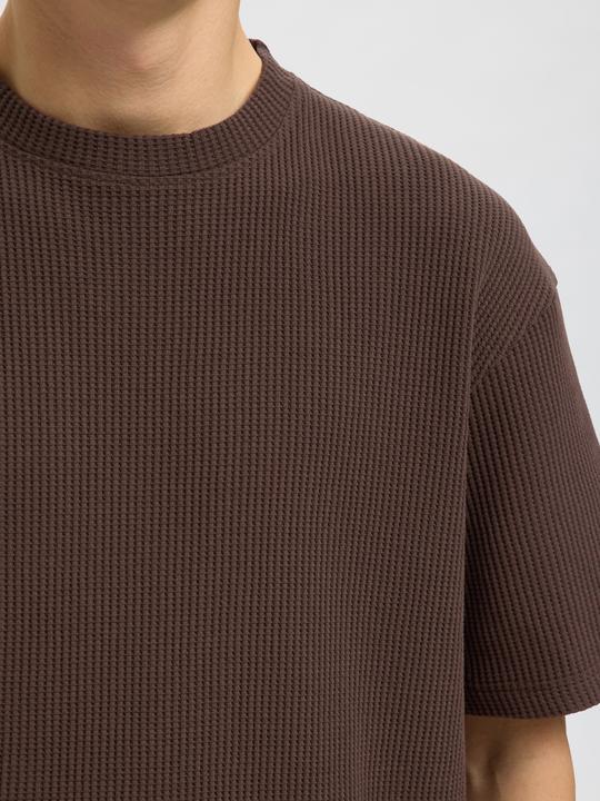 Actual product image Selected Relaxed Fit Waffelmuster T-Shirt (XL)