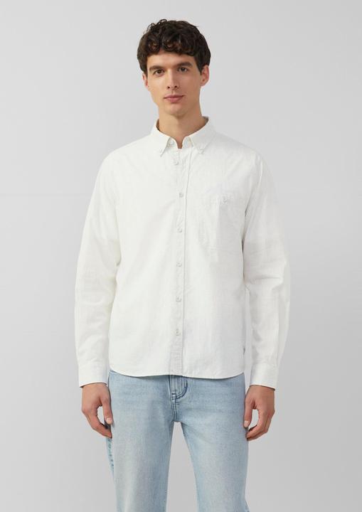 Produktbild S.Oliver Hemd Regular Fit: Meliertes Baumwoll-Hemd mit Button-Down-Kragen (S)