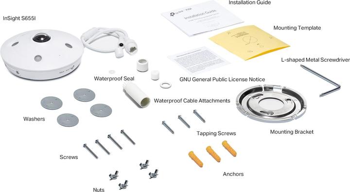 Image du produit TP-Link Caméra réseau VIGI 5MP Fisheye (2560 x 1920 pixels)