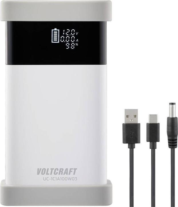 Actual product image Voltcraft UC-1C1A100W03 Industrienetzteil 1x USB-C® Pure White mit Europa-Ada (100 W)