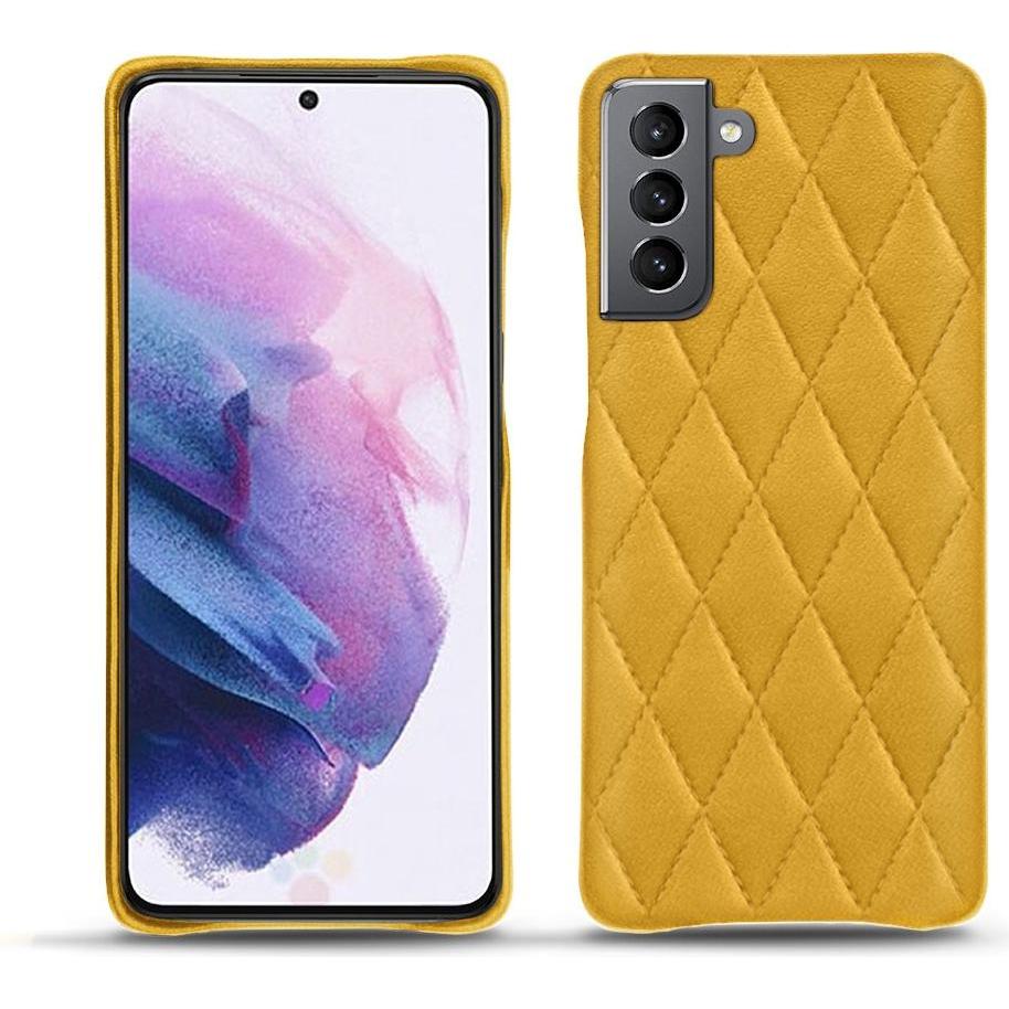 Noreve Lederschutzhülle (Samsung Galaxy S21), Smartphone Hülle, Orange