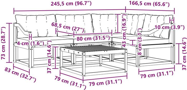 Produktbild vidaXL Outdoor-Sofagarnitur