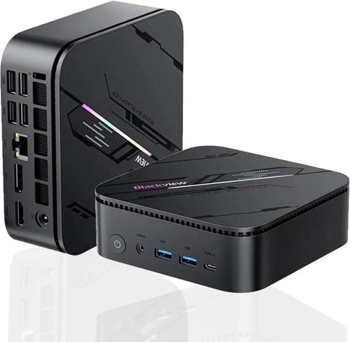 Actual product image Blackview MP100 Pro (Mini PC - i5 - 512 Go ROM, 16 Go RAM) Noir (512 GB, 16 GB, Intel Core i5-12450H, Intel Iris Graphics)