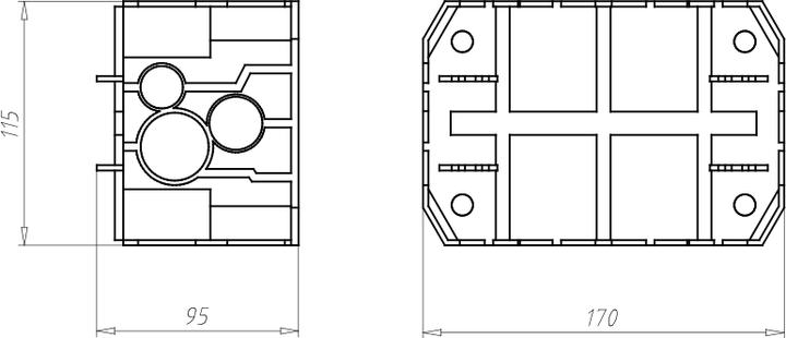 Actual product image Kaiser KAI 9911.01 Flush-mounted formwork box 170x115x95mm halogen-free