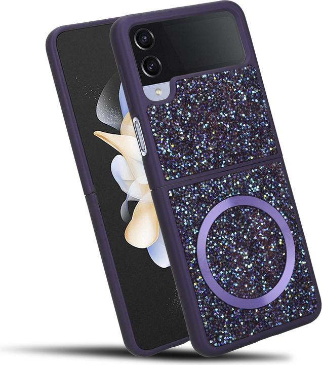 Produktbild Cadorabo Samsung Galaxy Z FLIP 4 Hülle kompatibel mit MagSafe Glitzer Case (Samsung Galaxy Z Flip4)
