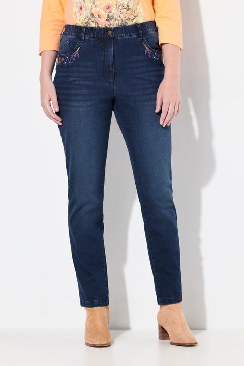 Immagine prodotto Ulla Popken Jeans modello Mia con ricami, cintura comoda e denim elasticizzato (44)