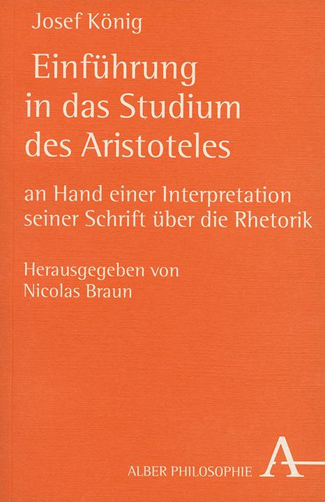Produktbild Einführung in das Studium des Aristoteles (Deutsch, Josef König, 2002)