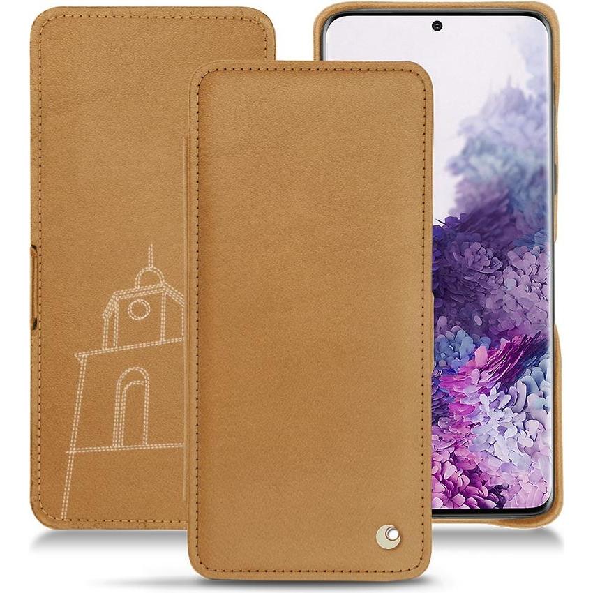 Noreve Lederschutzhülle horizontal (Samsung Galaxy S20), Smartphone Hülle, Braun