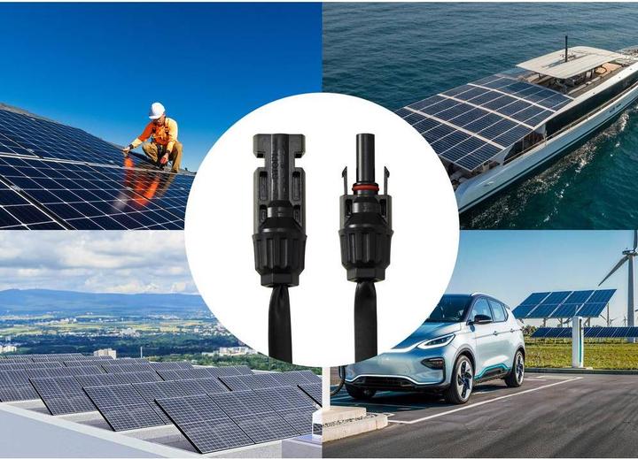 Produktbild Tru Components PV-Solarverlängerungs-Flachkabel, Stecker auf Buchse, Schwarz, 0.5 m TC-13805764 (Solarkabel)