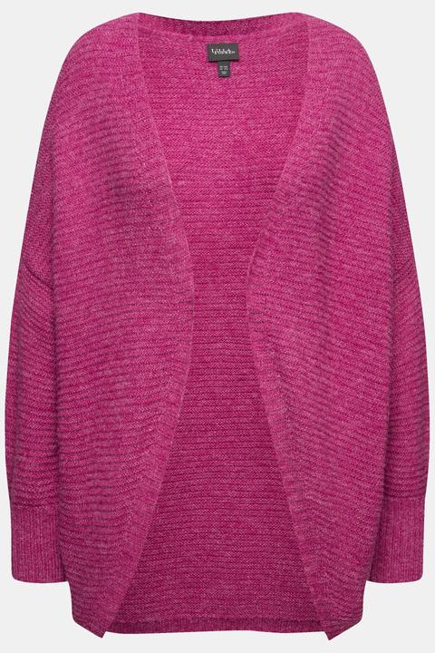 Produktbild Ulla Popken Strickjacke, Egg-Shape, Wollanteil, offene Form (50, 52)