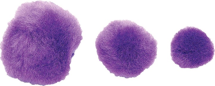 Productafbeelding Colorations Kleurplaat - Pom Poms paars, 100 stuks.