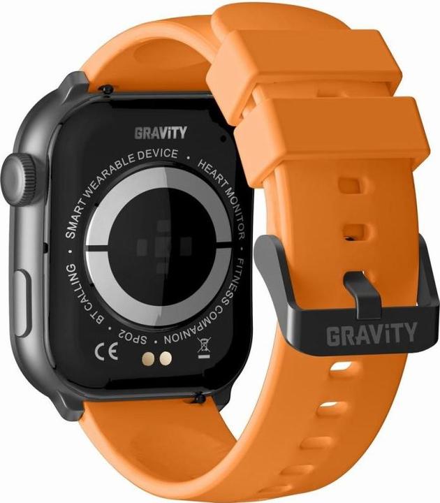 Actual product image Gravity Smartwatch Męski GT28-2 Pasek + Bransoleta Pomarańczowo Czarny