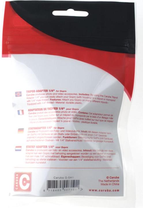 Actual product image Caruba Statief Adapter 1/4" for GoPro