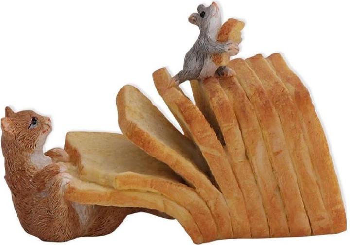 Produktbild Seyko Geschenke 091099 - "Mauzi & Flippi" beim Toast, 6 cm (6 x 6 x 8 cm)